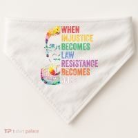 When Injustice Becomes Law Resist Resistance USA-Made Doggie Bandana thumb 0