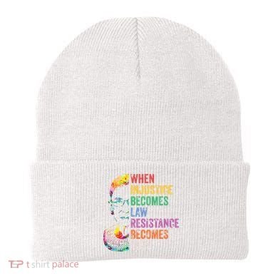 When Injustice Becomes Law Resist Resistance Beanie