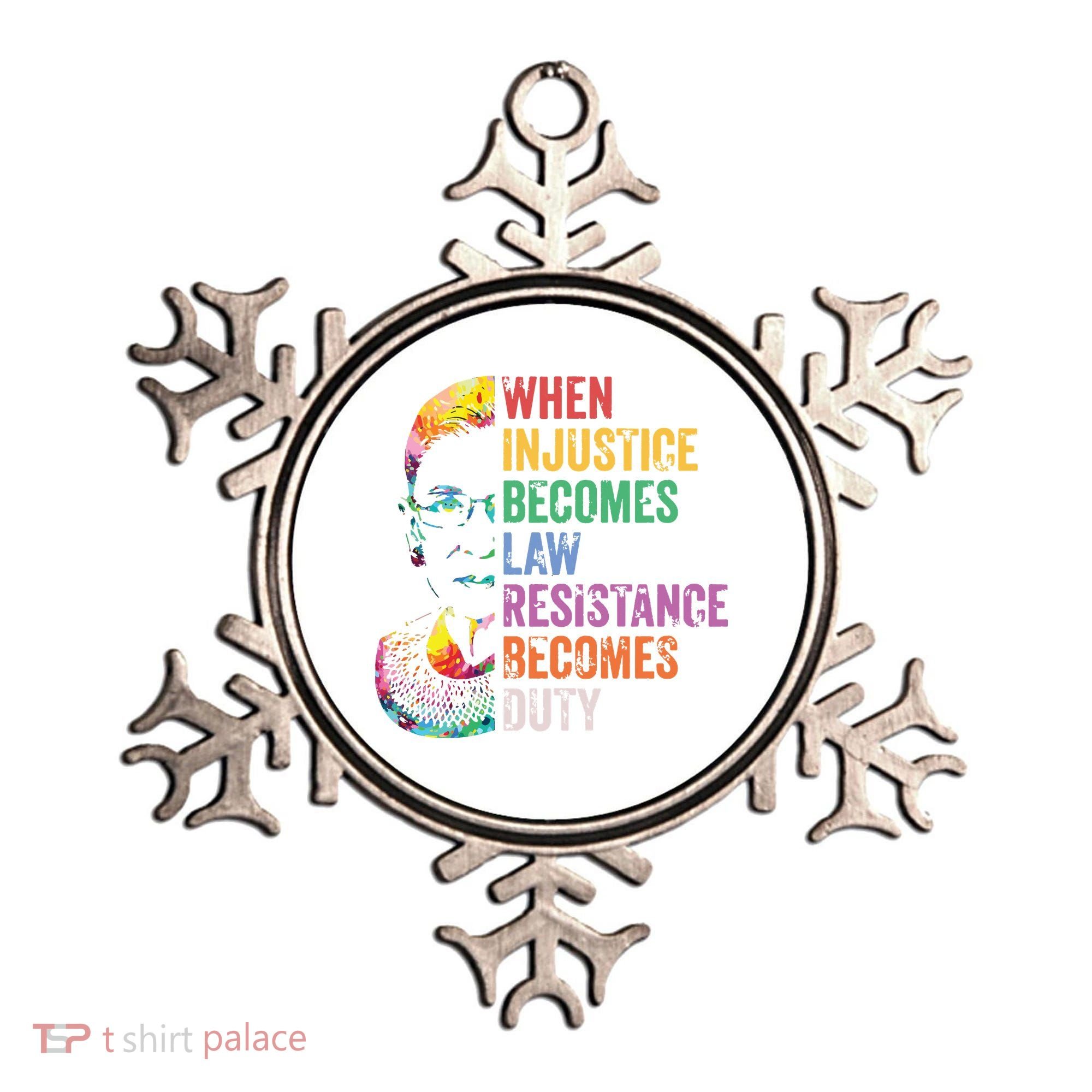 When Injustice Becomes Law Resist Resistance Ornament