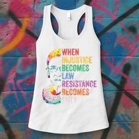 When Injustice Becomes Law Resist Resistance Women's Tank Top thumb 3