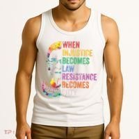 When Injustice Becomes Law Resist Resistance Tank Top thumb 3