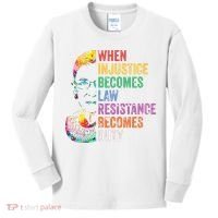 When Injustice Becomes Law Resist Resistance Kids Long Sleeve Shirt thumb 0