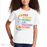 When Injustice Becomes Law Resist Resistance Kids T-Shirt thumb 2