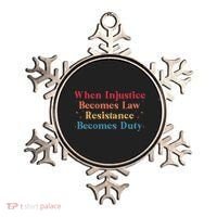 When Injustice Becomes Law Resistance Becomes Duty Retro Ornament thumb 0