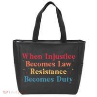When Injustice Becomes Law Resistance Becomes Duty Retro Tote Bag thumb 0