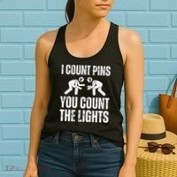 Wrestling I Count Pins You Count The Lights Funny Wrestler  Women's Tank Top thumb 2