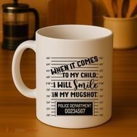When It Comes to My Child I Will Smile In My Mugshot Coffee Mug thumb 4