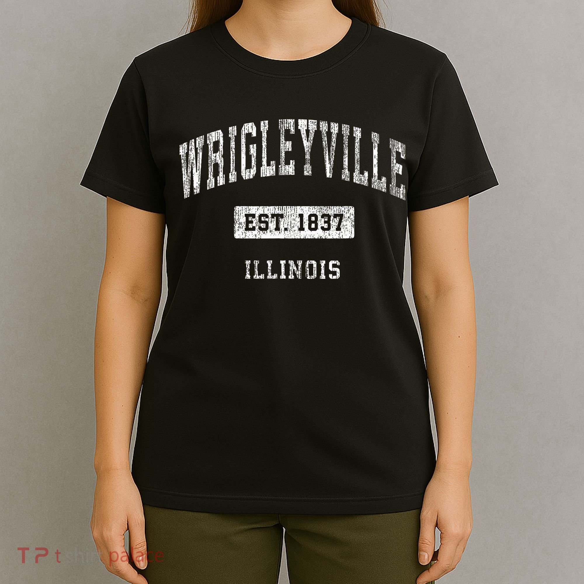 Wrigleyville Illinois Chicago Vintage Athletic T-Shirt
