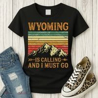 Wyoming Is Calling And I Must Go Women's T-Shirt thumb 3