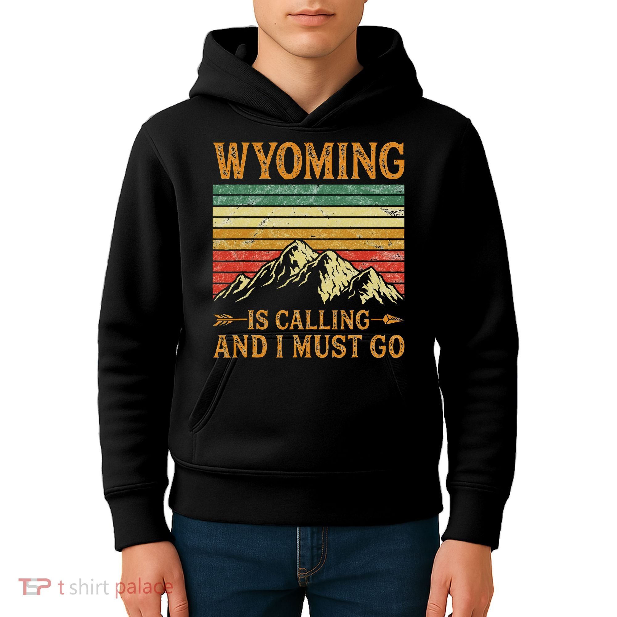 Wyoming Is Calling And I Must Go Kids Hoodie