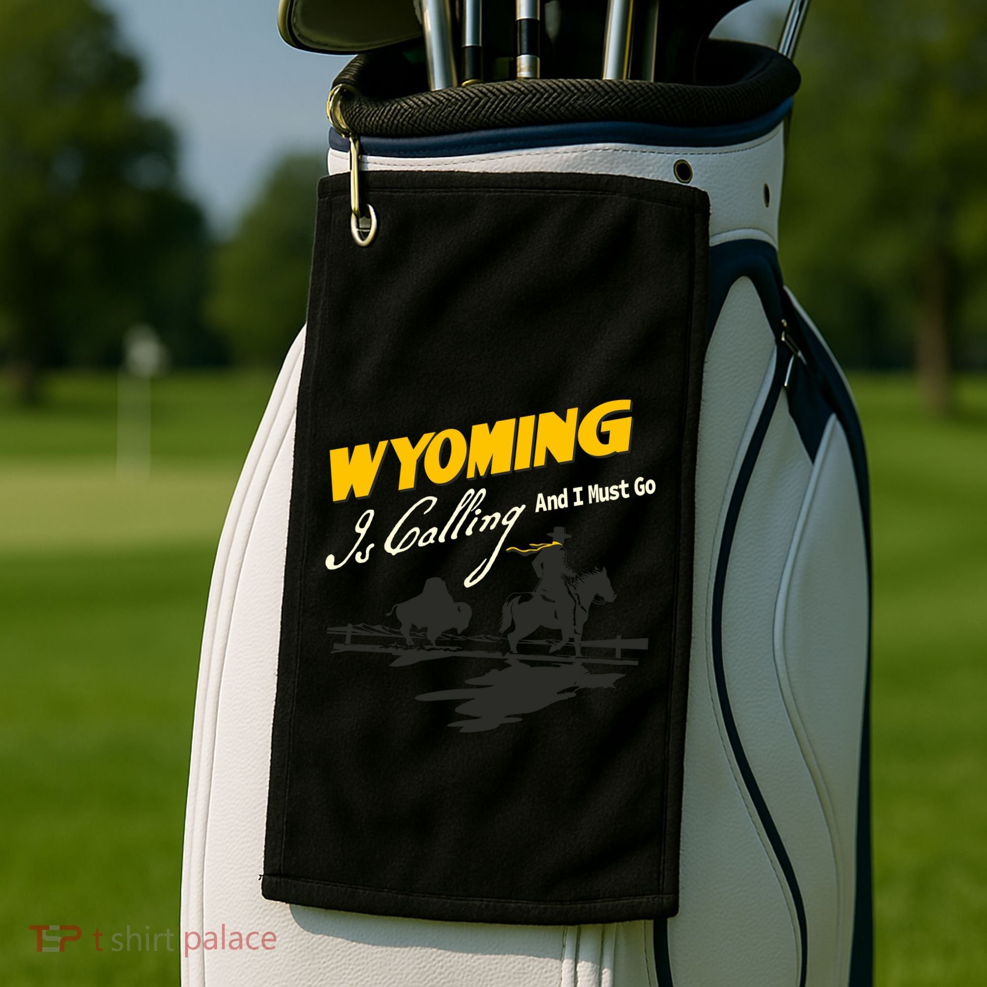 Wyoming Is Calling And I Must Go Golf Towel