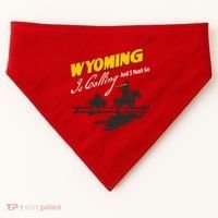 Wyoming Is Calling And I Must Go USA-Made Doggie Bandana thumb 0