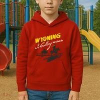 Wyoming Is Calling And I Must Go Kids Hoodie thumb 2