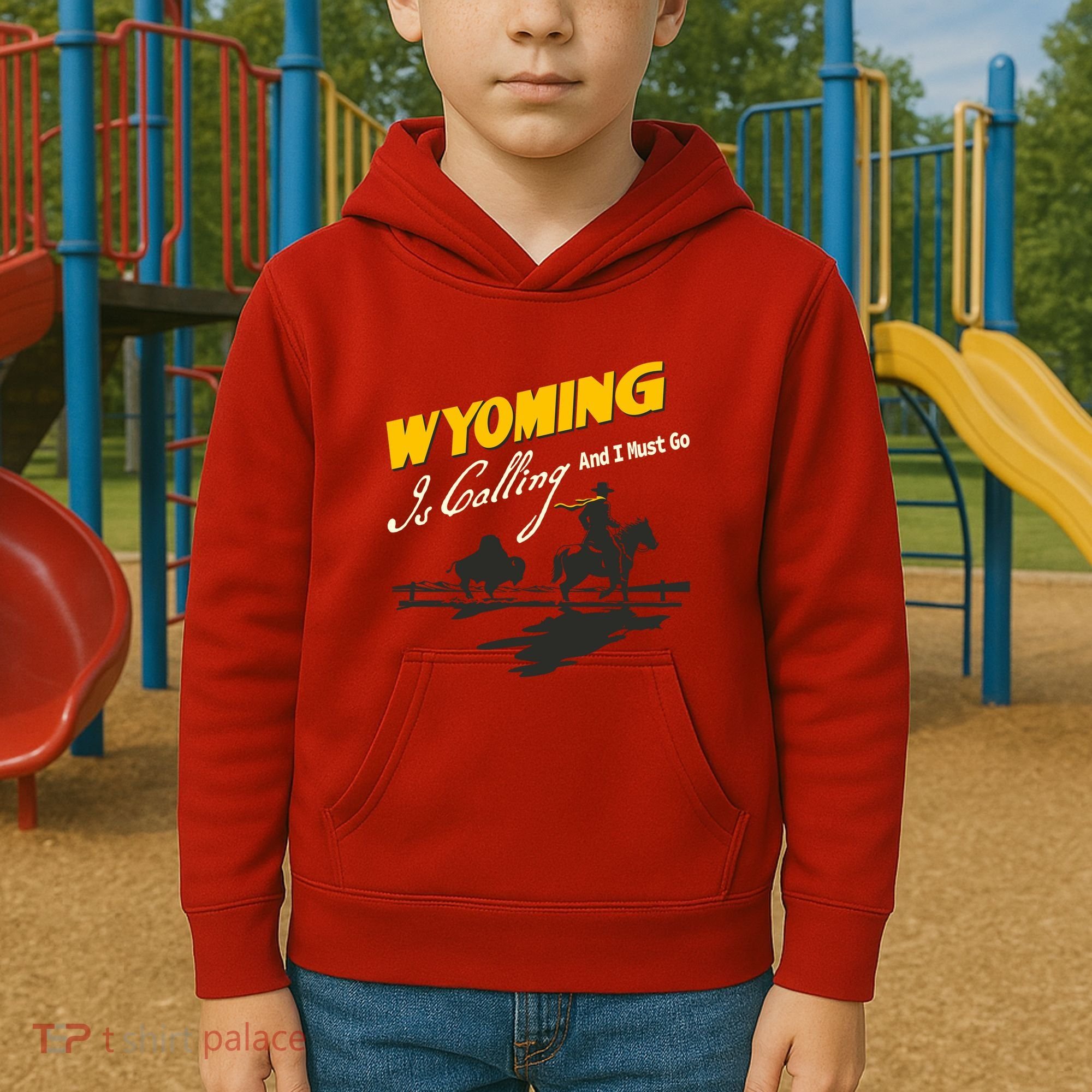 Wyoming Is Calling And I Must Go Kids Hoodie