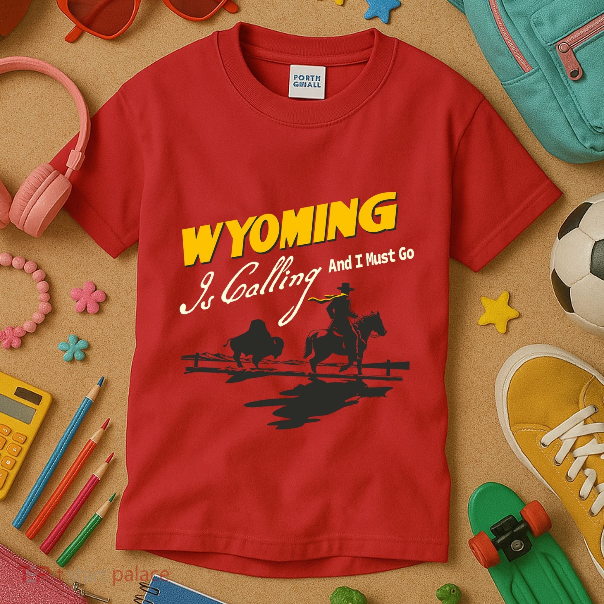 Wyoming Is Calling And I Must Go Kids T-Shirt