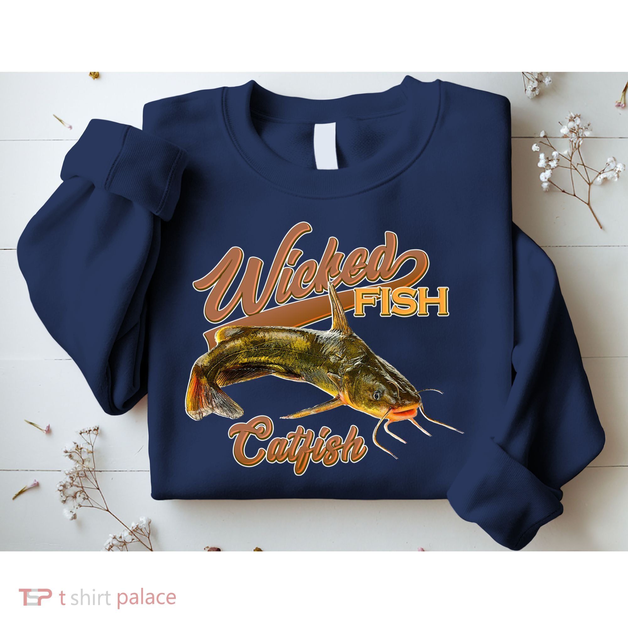 Wicked Fish Catfish Fishing Sweatshirt