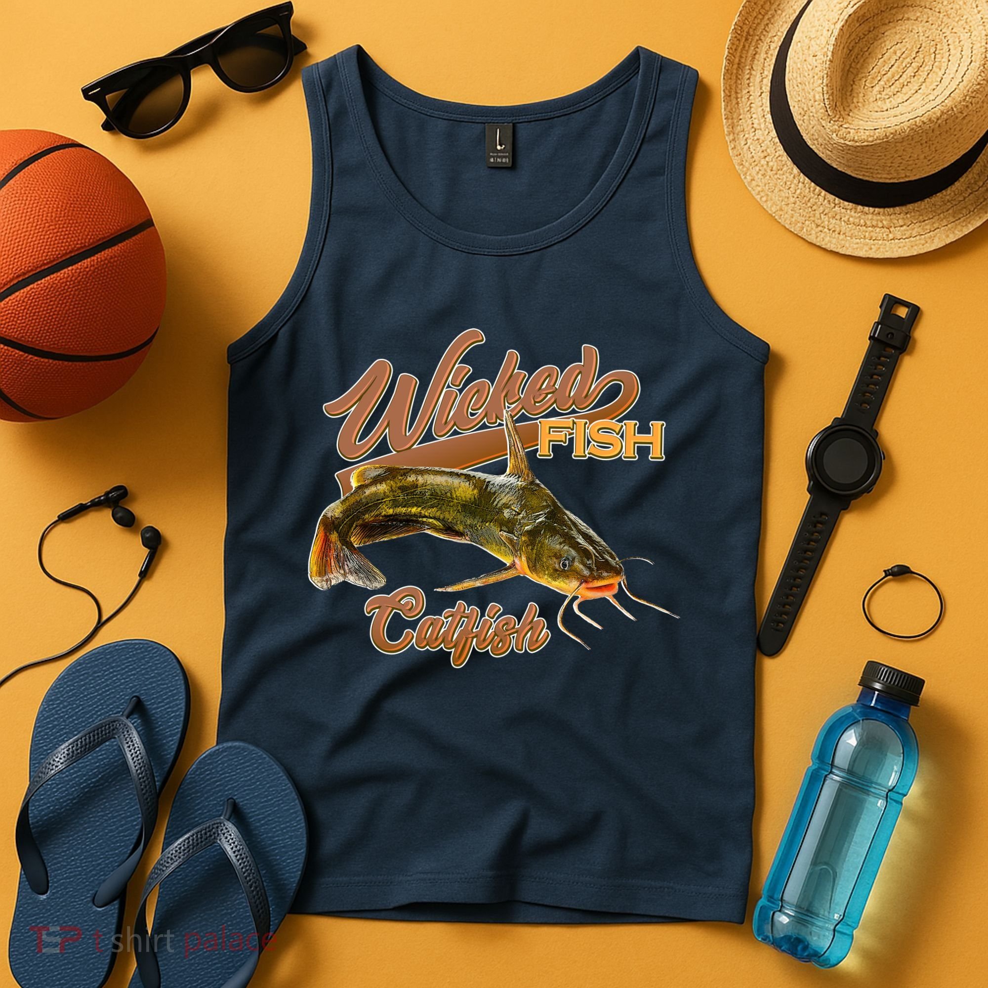Wicked Fish Catfish Fishing Tank Top