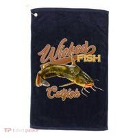 Wicked Fish Catfish Fishing Golf Towel thumb 0