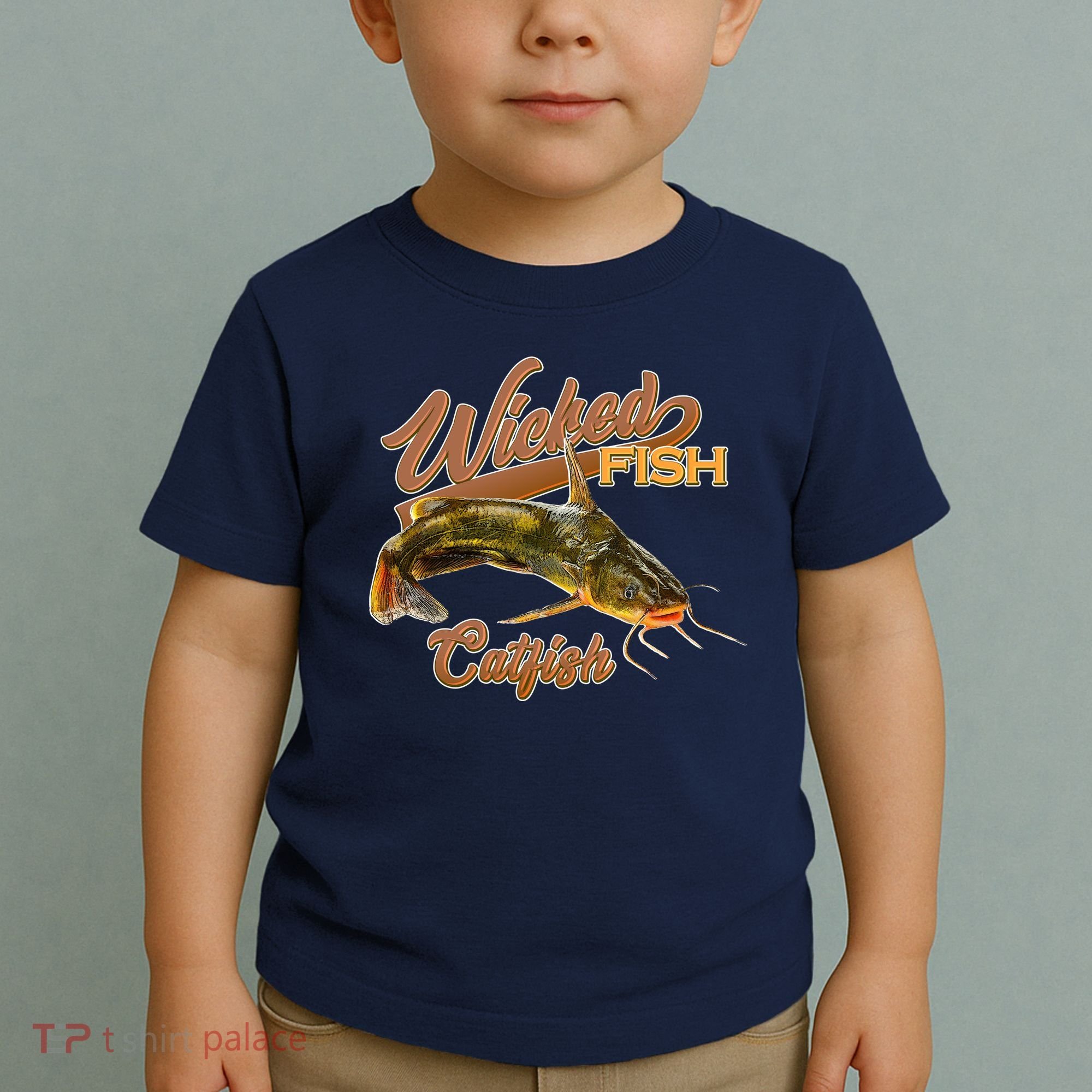 Wicked Fish Catfish Fishing Toddler T-Shirt