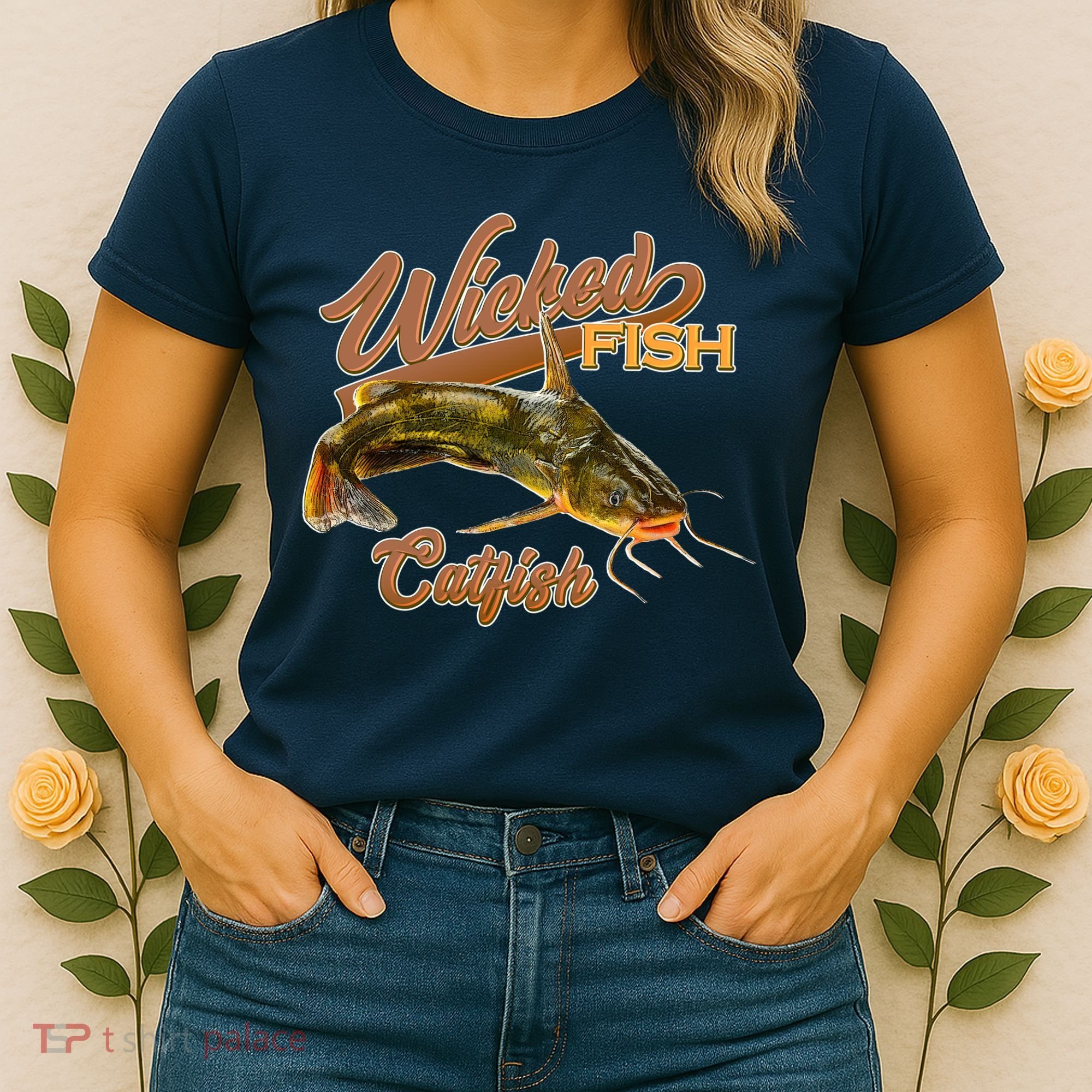 Wicked Fish Catfish Fishing Women's T-Shirt