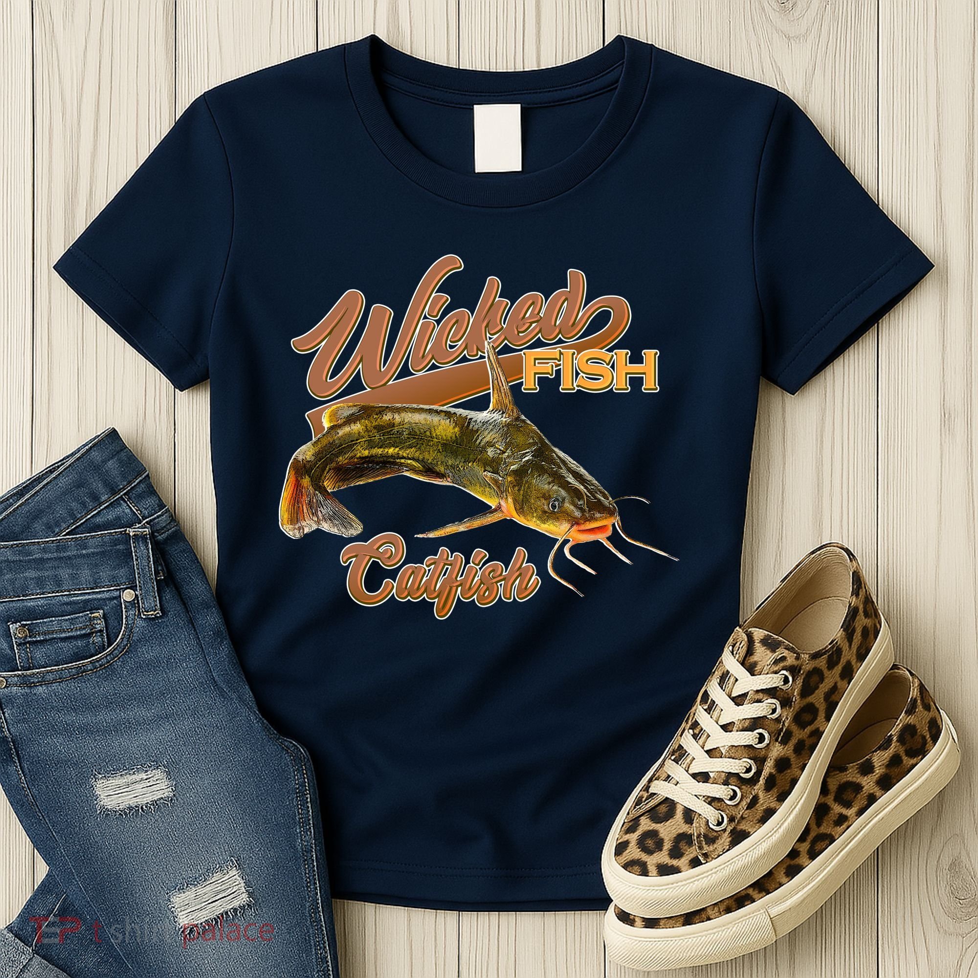 Wicked Fish Catfish Fishing Women's T-Shirt