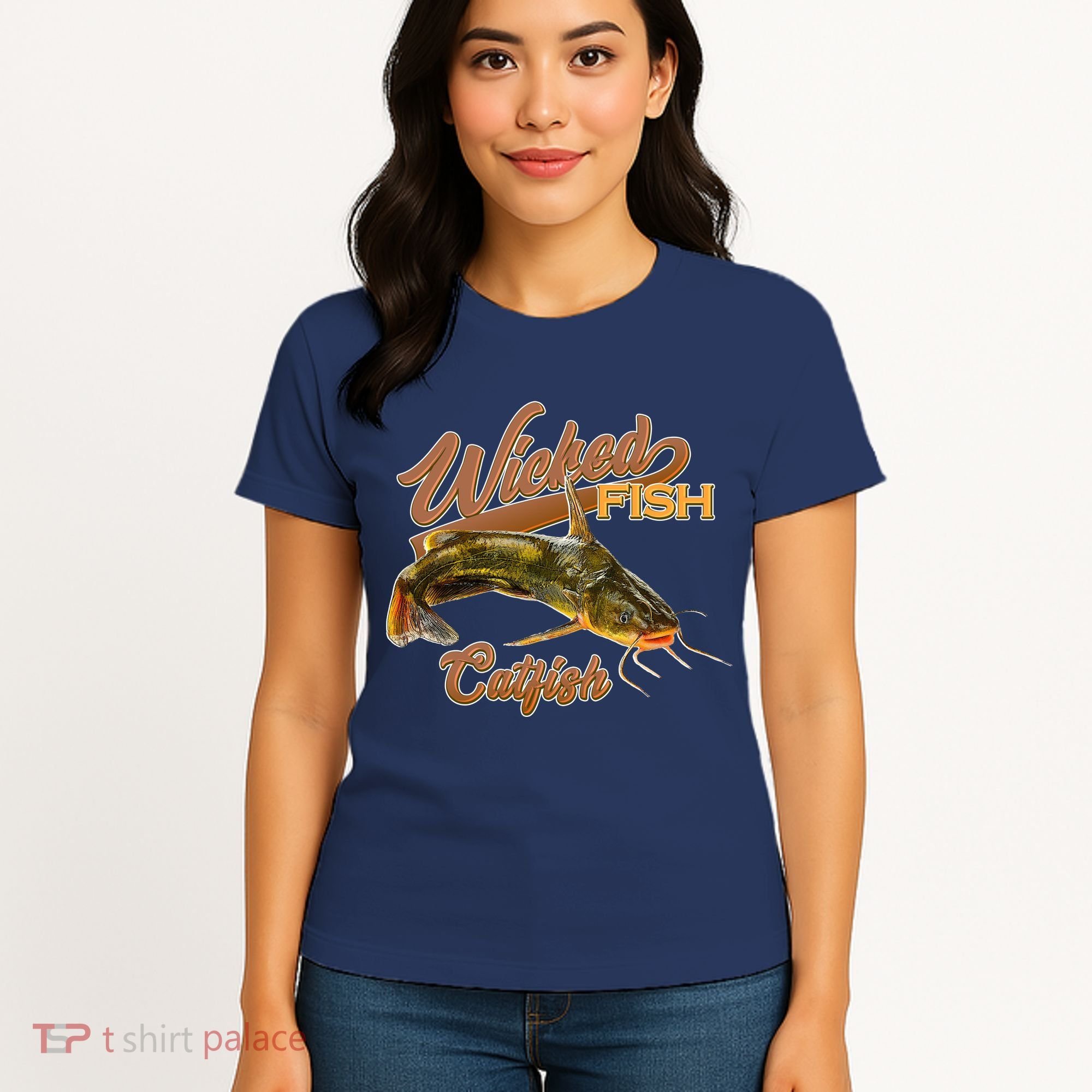 Wicked Fish Catfish Fishing Women's T-Shirt