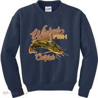 Wicked Fish Catfish Fishing Kids Sweatshirt thumb 0