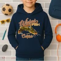 Wicked Fish Catfish Fishing Kids Hoodie thumb 2