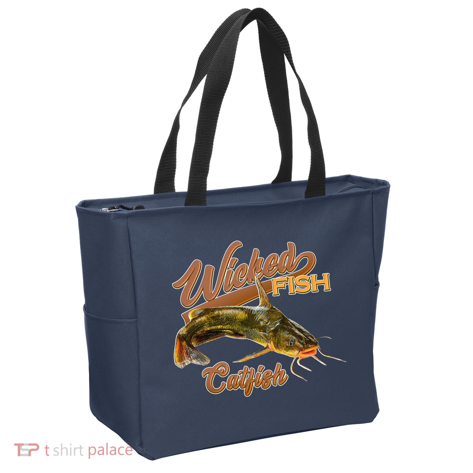 Wicked Fish Catfish Fishing Tote Bag