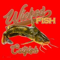 Wicked Fish Catfish Fishing Santa Hat thumb 1
