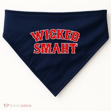 Wicked Smaht Smart Boston Massachusetts USA-Made Doggie Bandana