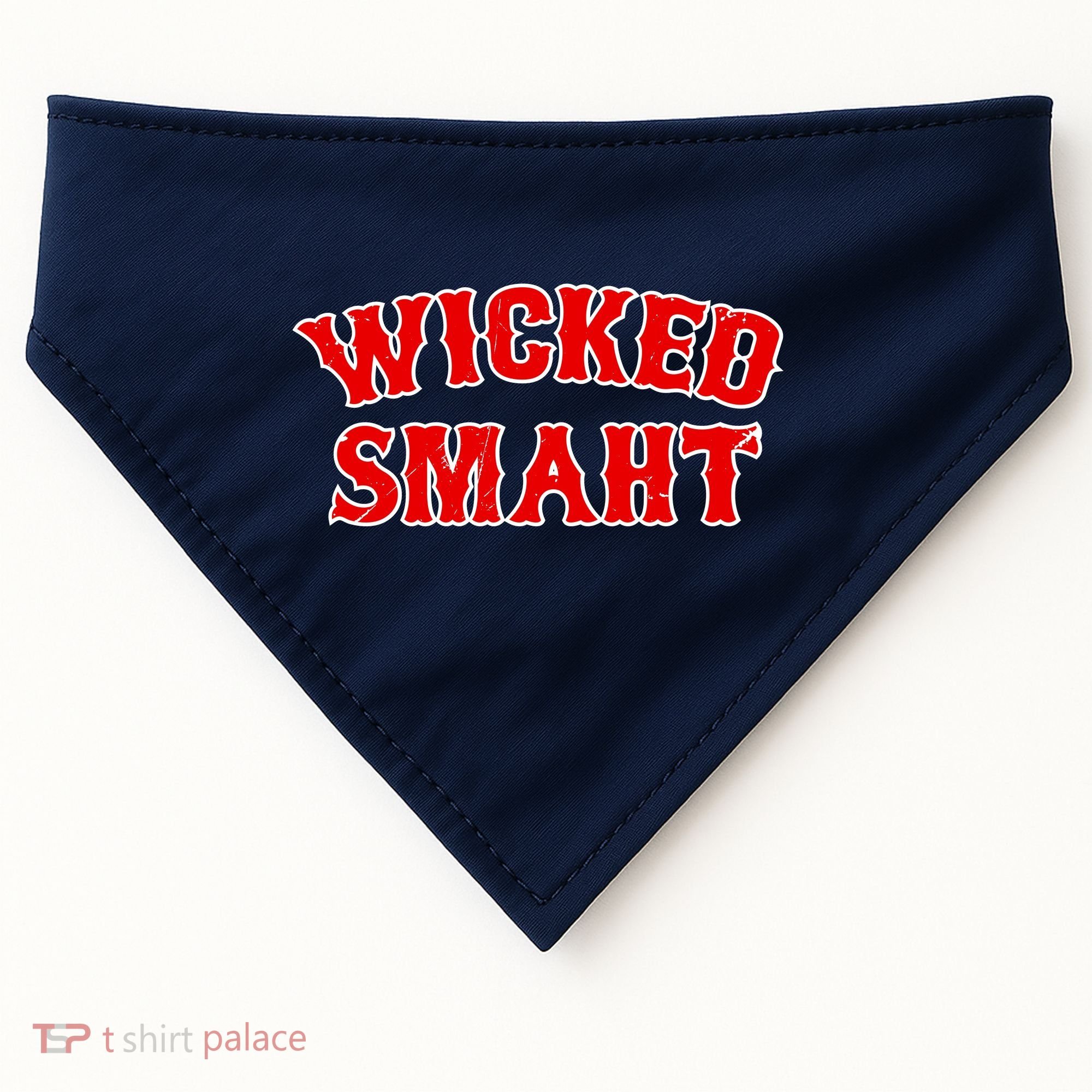 Wicked Smaht Smart Boston Massachusetts USA-Made Doggie Bandana