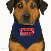 Wicked Smaht Smart Boston Massachusetts USA-Made Doggie Bandana thumb 1