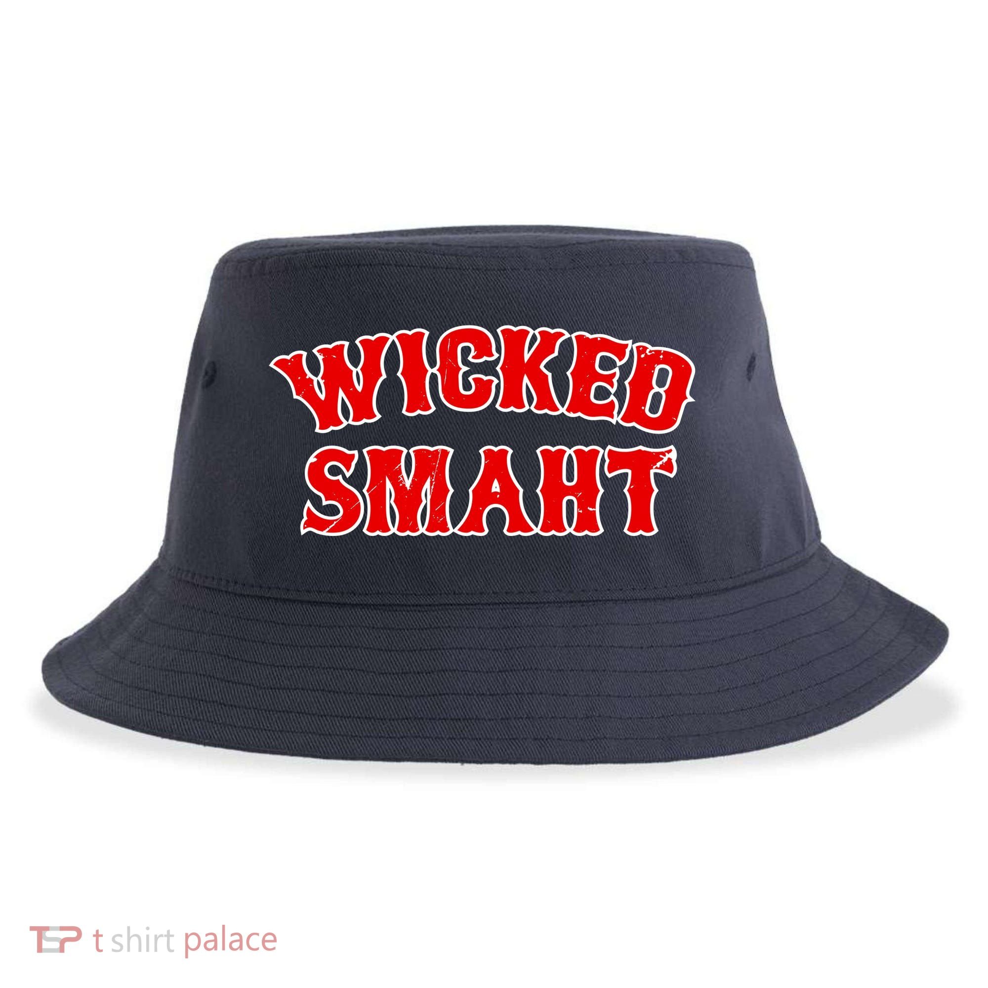 Wicked Smaht Smart Boston Massachusetts Sustainable Bucket Hat