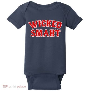 Wicked Smaht Smart Boston Massachusetts Baby Bodysuit