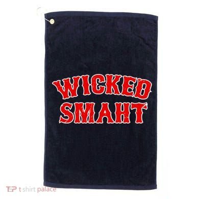Wicked Smaht Smart Boston Massachusetts Golf Towel