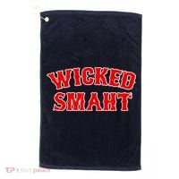 Wicked Smaht Smart Boston Massachusetts Golf Towel thumb 0