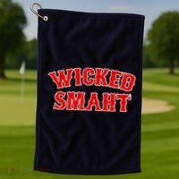 Wicked Smaht Smart Boston Massachusetts Golf Towel thumb 1