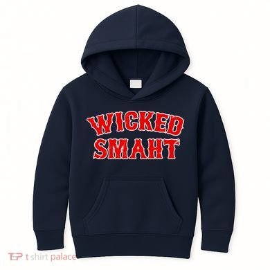 Wicked Smaht Smart Boston Massachusetts Kids Hoodie