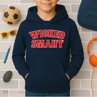 Wicked Smaht Smart Boston Massachusetts Kids Hoodie thumb 2
