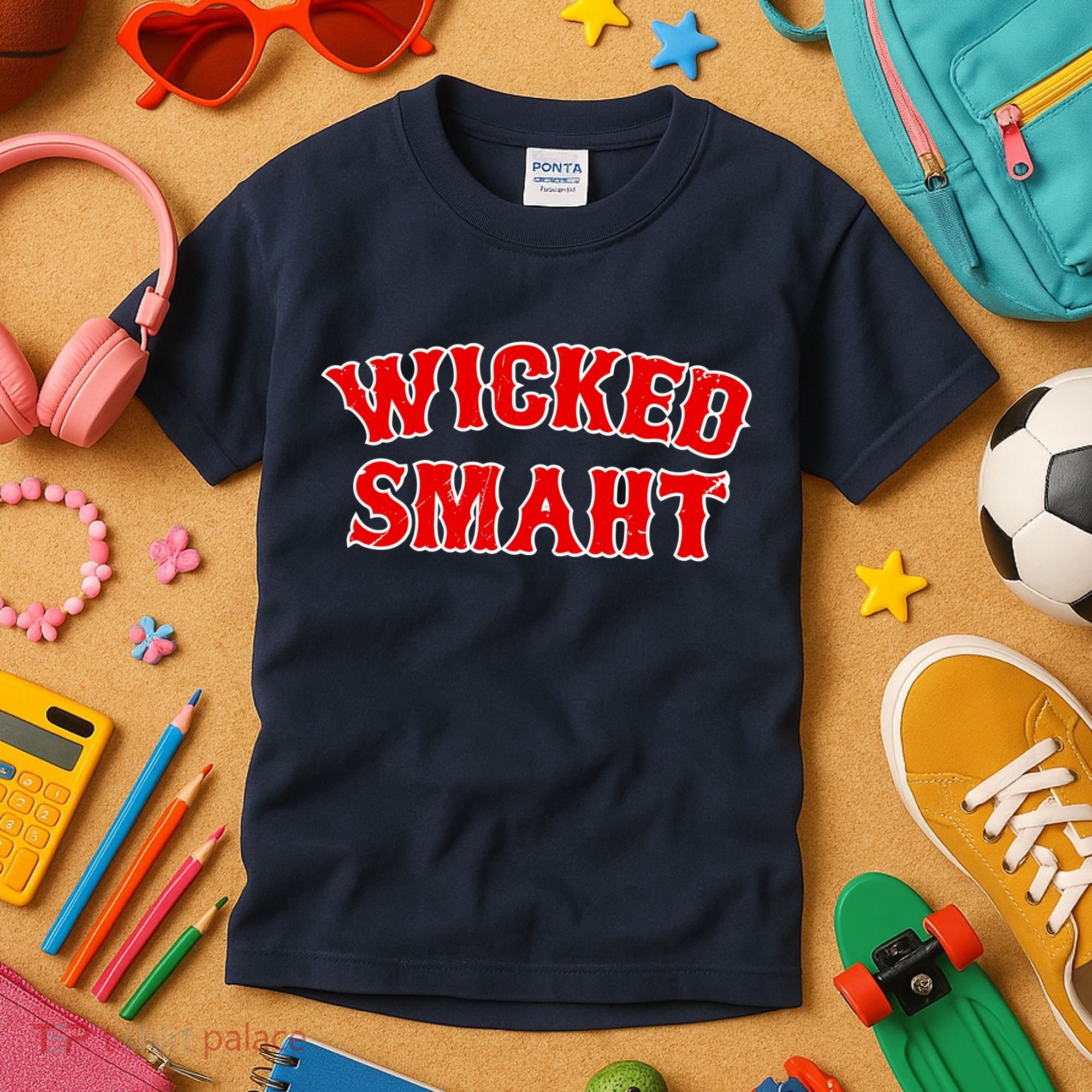 Wicked Smaht Smart Boston Massachusetts Kids T-Shirt