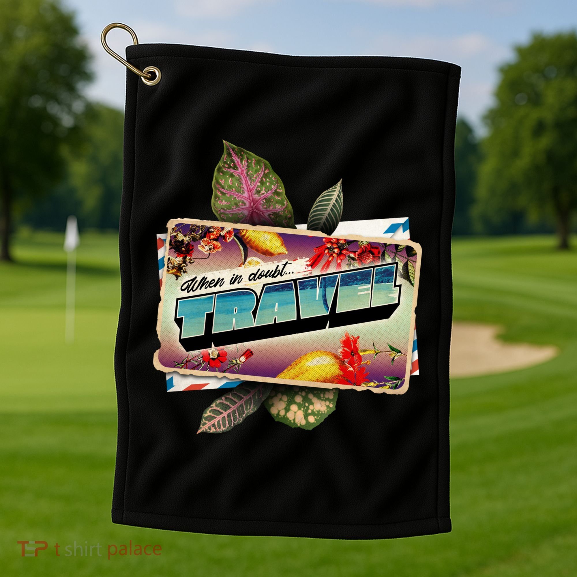When In Doubt Travel Golf Towel