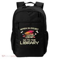When In Doubt Go To The Library Book Lovers Backpack thumb 0