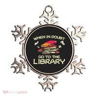 When In Doubt Go To The Library Book Lovers Ornament thumb 0