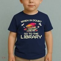 When In Doubt Go To The Library Book Lovers Toddler T-Shirt thumb 2