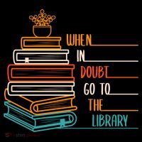 When In Doubt Go To The Library Funny Sarcastic Book Reading Meaningful Gift Women's Hoodie thumb 2
