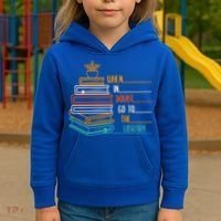 When In Doubt Go To The Library Funny Sarcastic Book Reading Meaningful Gift Kids Hoodie thumb 3