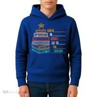 When In Doubt Go To The Library Funny Sarcastic Book Reading Meaningful Gift Kids Hoodie thumb 4