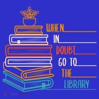 When In Doubt Go To The Library Funny Sarcastic Book Reading Meaningful Gift Kids Hoodie thumb 5