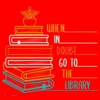 When In Doubt Go To The Library Funny Sarcastic Book Reading Meaningful Gift Santa Hat thumb 1